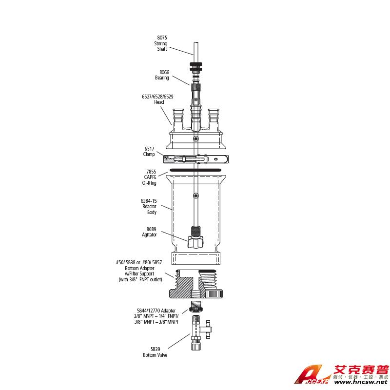 JULABO優萊博 150ml 單層過濾釜，CRS6384-115